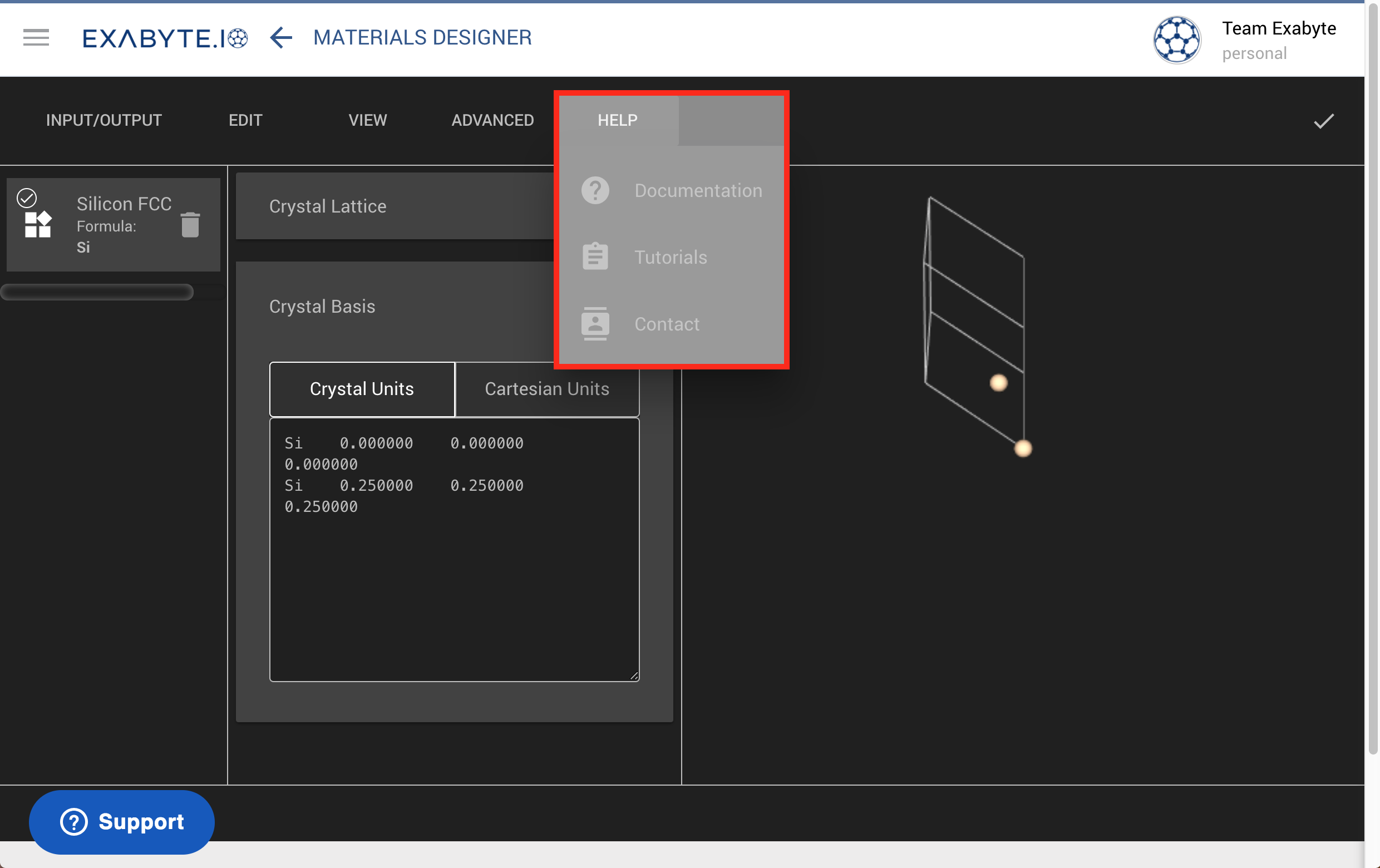 Help Menu